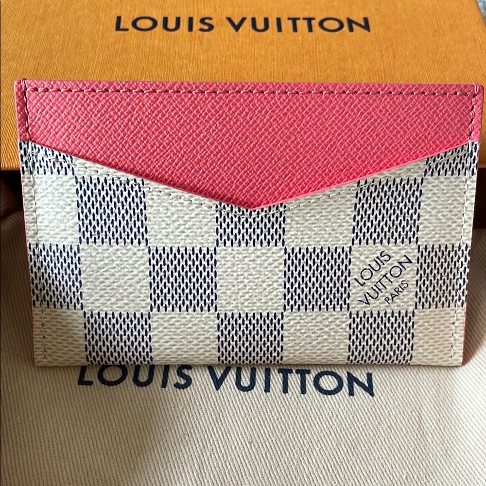Louis Vuitton Azur Pink Canvas Daily Card Holder/Wallet Full Inclusion💕